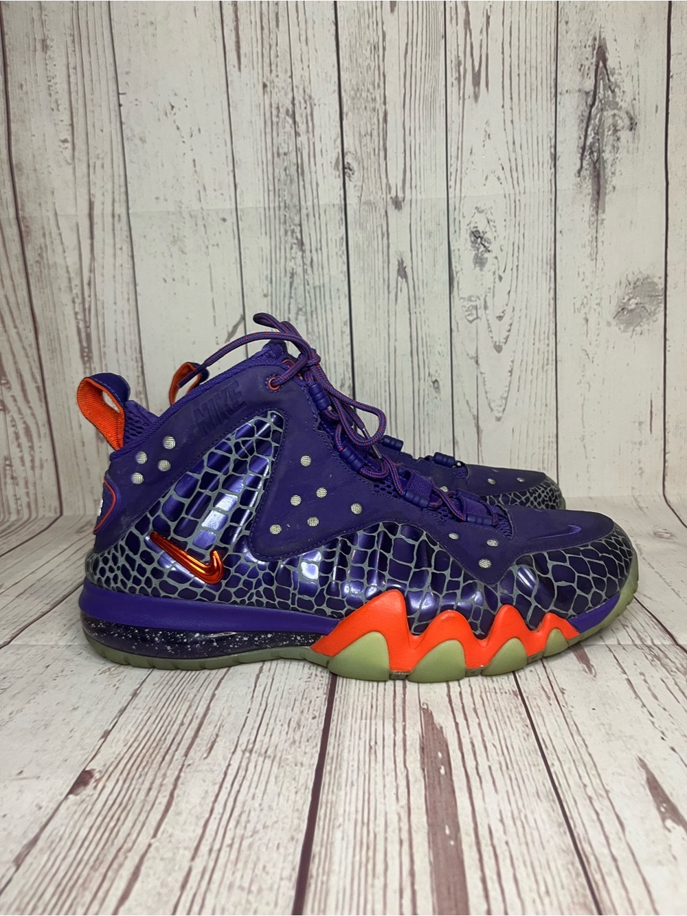 Nike Barkley Posite Max Phoenix Suns 2013 - Size 10.5 *missing shoe lace*